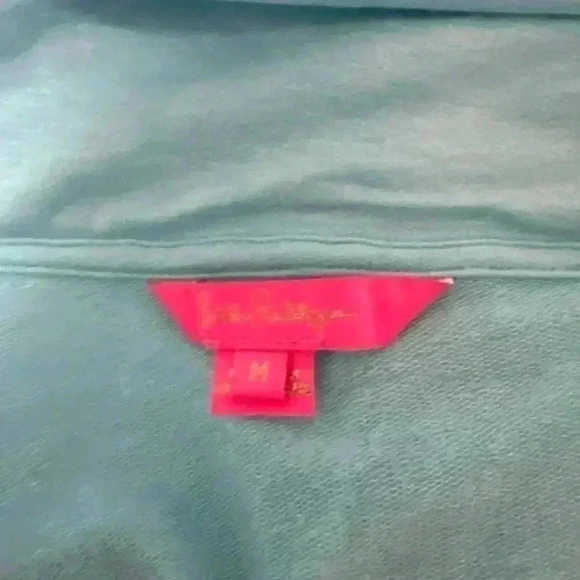 193. Lilly Pulitzer Belinda Off Shoulder Velour size Medium - Picture 6 of 7